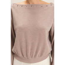 Load image into Gallery viewer, Studded Crew Neck Sweatshirt