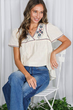 Load image into Gallery viewer, Aztec V-Neck Blouse Top