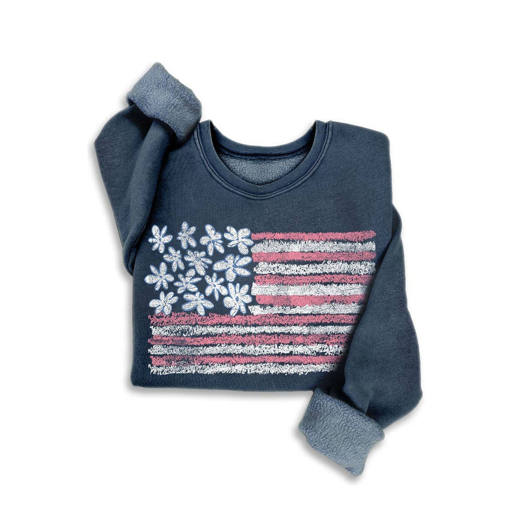 American flag crewneck 