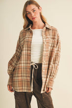 Load image into Gallery viewer, Brushed Plaid Oversized Jacket