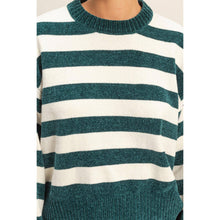 Load image into Gallery viewer, Striped Sweater With Ribbed Edge