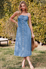 Load image into Gallery viewer, Denim Midi Dress