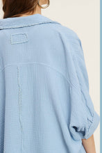 Load image into Gallery viewer, Short Sleeve Gauze Button Down Shirt