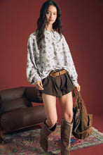Load image into Gallery viewer, Floral Waffle Knit Top