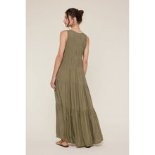 Load image into Gallery viewer, Olive Button Up Maxi Dress
