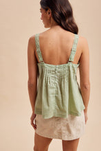 Load image into Gallery viewer, Pintucked Lace Tank