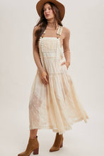Load image into Gallery viewer, Lace Embroidered Bib Maxi Dress