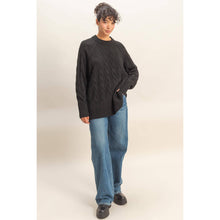 Load image into Gallery viewer, Crew Neck Cable Knit Sweater