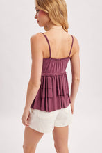 Load image into Gallery viewer, Tiered Ruffle Babydoll Tank