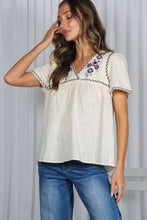Load image into Gallery viewer, Aztec V-Neck Blouse Top
