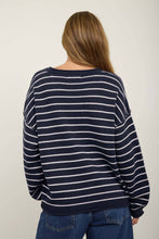 Load image into Gallery viewer, Navy Striped Sweater