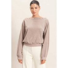 Load image into Gallery viewer, Studded Crew Neck Sweatshirt