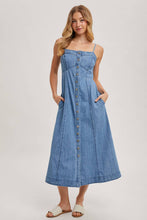 Load image into Gallery viewer, Denim Midi Dress
