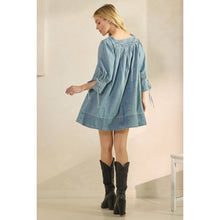 Load image into Gallery viewer, Denim Smocked Babydoll Dress