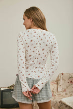 Load image into Gallery viewer, Floral Waffle Knit Top