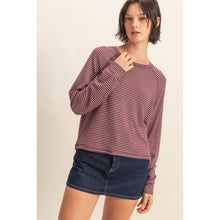 Load image into Gallery viewer, Striped Raglan Long Sleeve Top