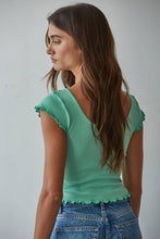 Load image into Gallery viewer, Knit Seamless Merrow Detail Crop Top