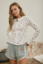 Load image into Gallery viewer, Floral Waffle Knit Top