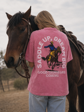 Load image into Gallery viewer, Saddle Up Dream Big Cowboy Tee