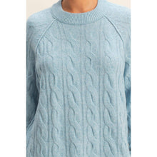 Load image into Gallery viewer, Crew Neck Cable Knit Sweater
