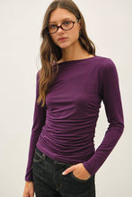 Load image into Gallery viewer, Ruched Boatneck Top
