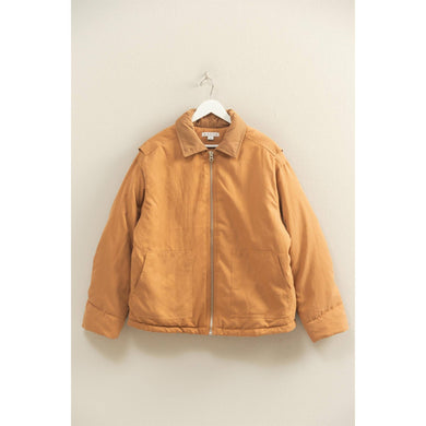 Zip-Front Puffer Barn Jacket