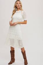 Load image into Gallery viewer, Crochet Midi Dress