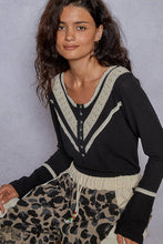 Load image into Gallery viewer, Long sleeve double gauze solid knit rib top