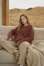 Load image into Gallery viewer, Terracotta Ribbed Knit Sweater