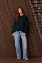 Load image into Gallery viewer, Hunter Green Balloon Sleeve Knit Top