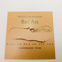Load image into Gallery viewer, Handmade Golden Morse Code Bracelet