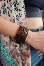 Load image into Gallery viewer, Braided Leather Cuff Bracelet w/ Adjustable Clasp